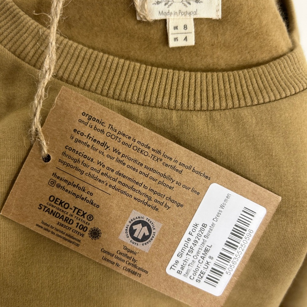 The Simple Folk organic oversized sweatshirt dress - Picture 2 of 3